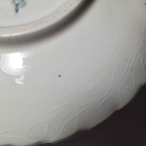 Carlton Ware Small Green Leaf Dish Pink Flower Vintage - Picture 6 of 8